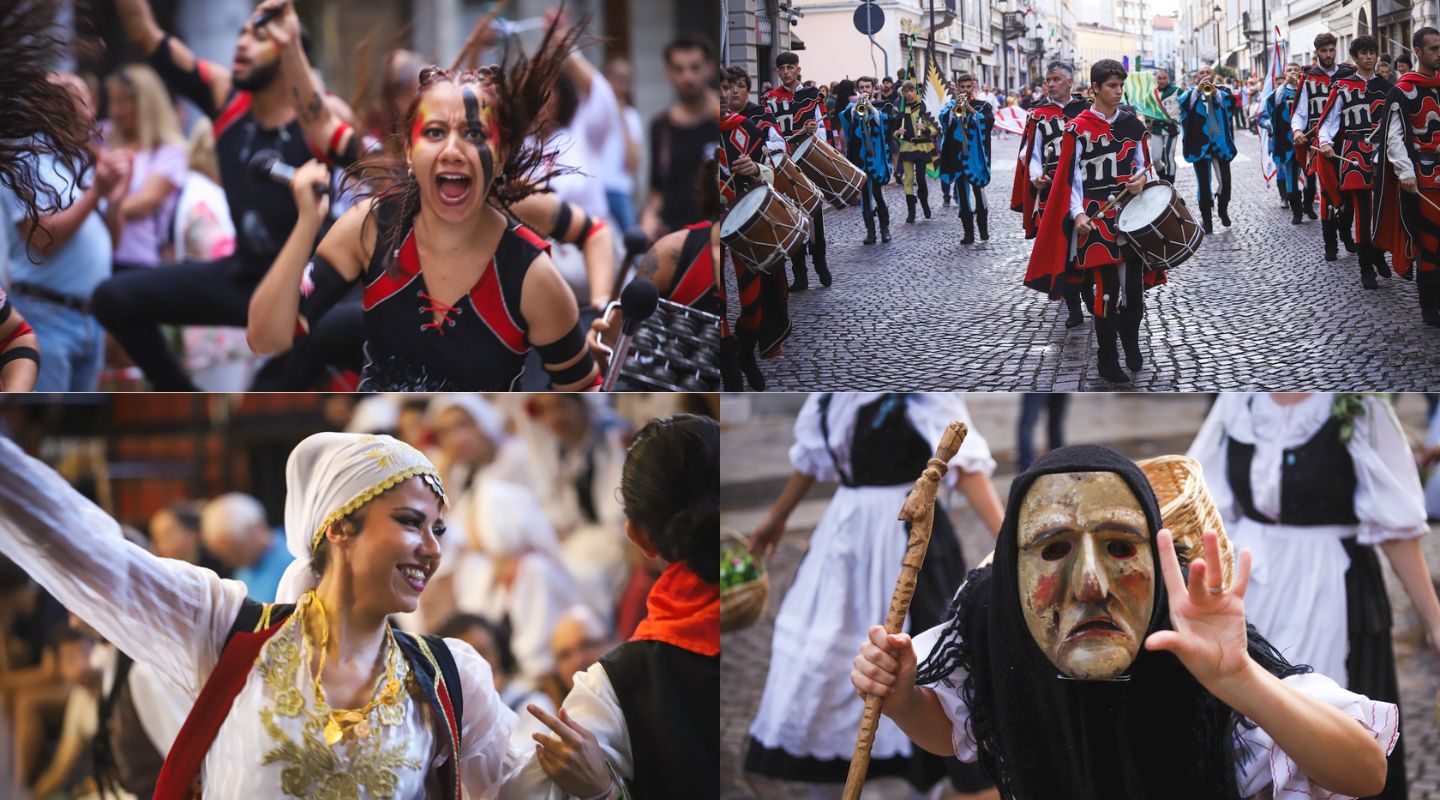 Immagine per Musica e danze in centro a Gorizia, la pioggia non ferma il folklore